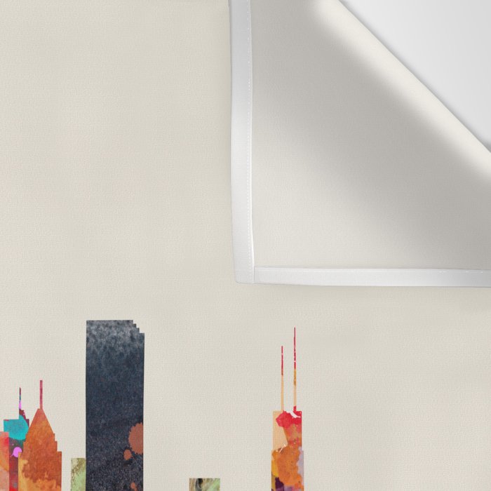 chicago skyline Wall Tapestry Gallery Image 3