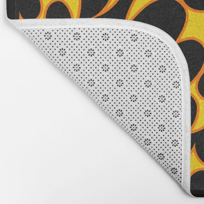 Abstract fire flame art pattern Bath Mat Gallery Image 2