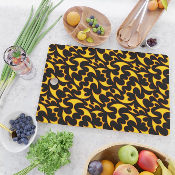 Abstract fire flame art pattern Cutting Board Gallery Image 2
