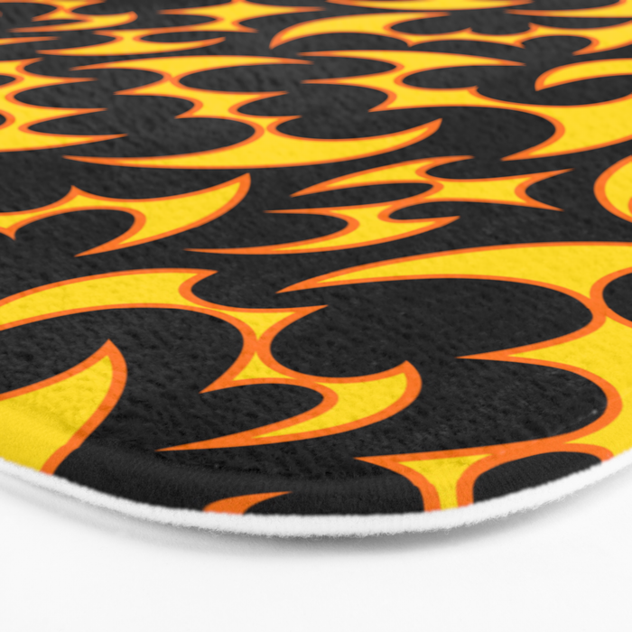 Abstract fire flame art pattern Bath Mat Gallery Image 3