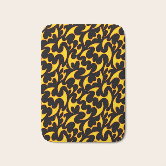 Abstract fire flame art pattern Bath Mat Gallery Image 1
