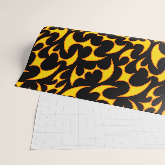 Abstract fire flame art pattern Wrapping Paper Gallery Image 2
