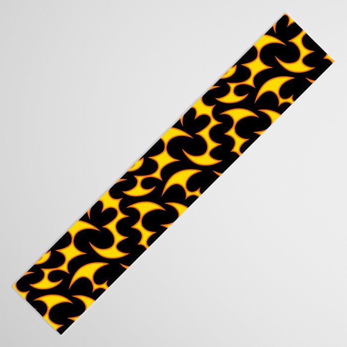 Abstract fire flame art pattern Table Runner Gallery Image 3
