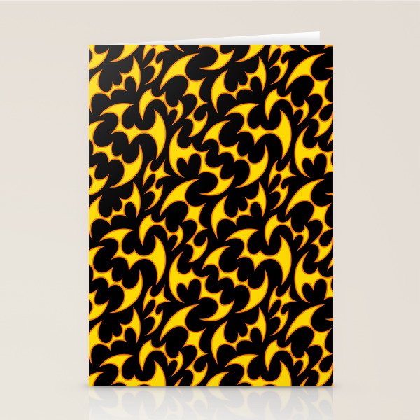 Abstract Fire Flame Art Pattern Stationery Card