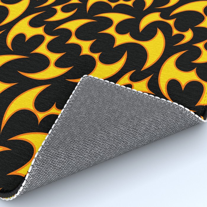 Abstract fire flame art pattern Rug Gallery Image 4
