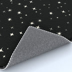 Hand drawn vintage stars - Cream over black Rug Gallery Image 4