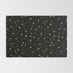 Hand drawn vintage stars - Cream over black Rug Gallery Image 2