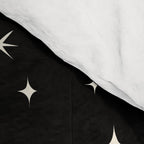 Hand drawn vintage stars - Cream over black Comforter Gallery Image 4