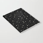 Hand drawn vintage stars - Cream over black Notebook Gallery Image 2