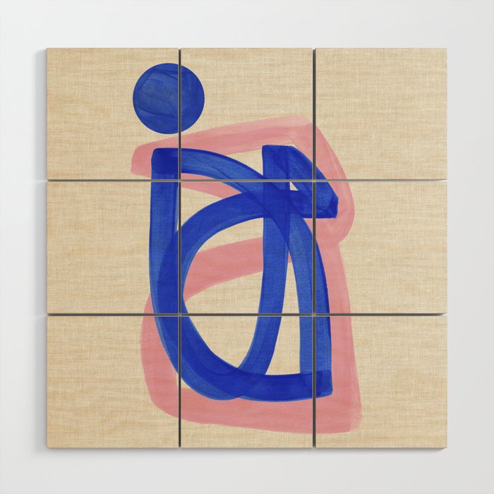 Blue Bow Wood Wall Art Gallery Image 1