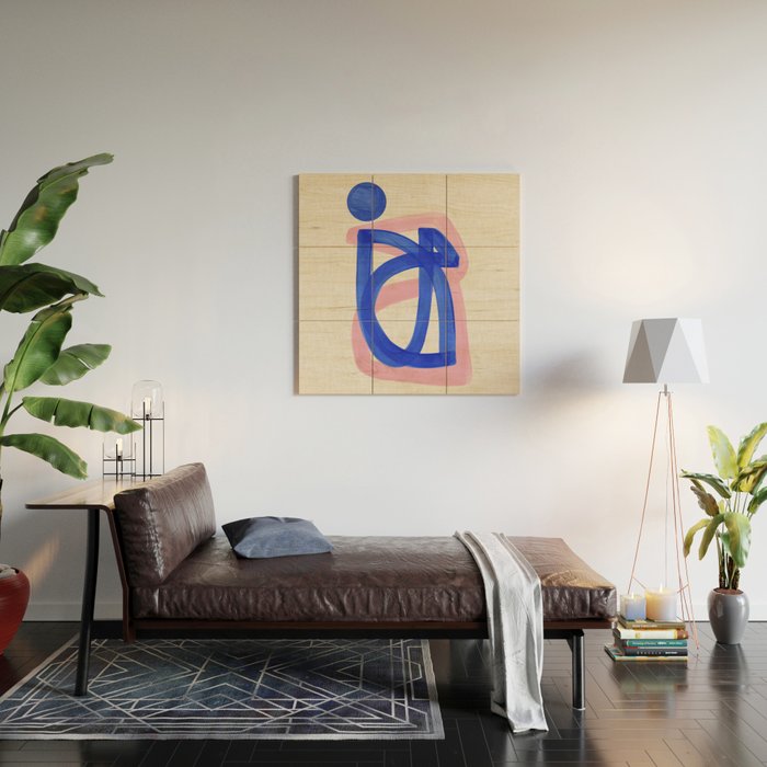 Blue Bow Wood Wall Art Gallery Image 2