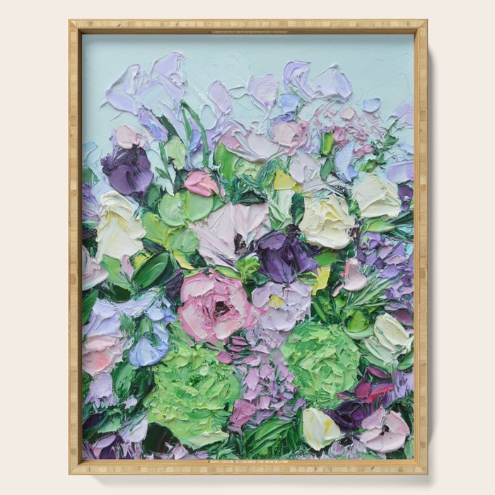 Lilac Bouquet Serving Tray Gallery Image 1