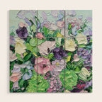 Lilac Bouquet Wood Wall Art Gallery Image 1