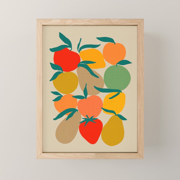 2025 RETRO FRUIT MARKET CALENDAR Mini Art Print Gallery Image 1