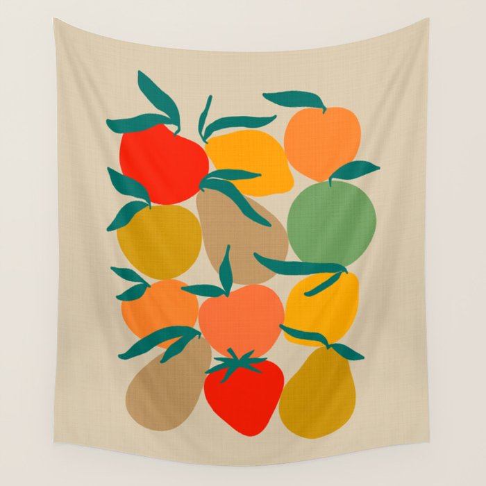 2025 RETRO FRUIT MARKET CALENDAR Wall Tapestry Gallery Image 4