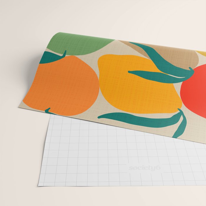 2025 RETRO FRUIT MARKET CALENDAR Wrapping Paper Gallery Image 2