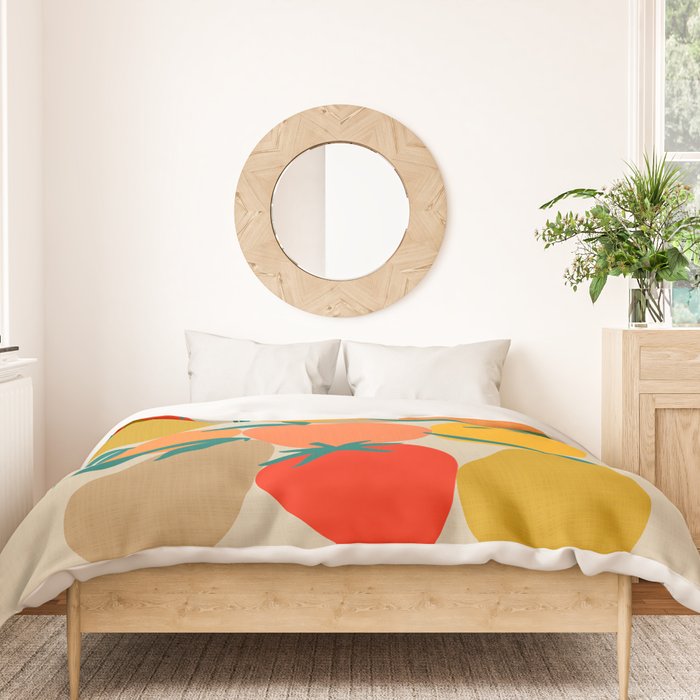 2025 RETRO FRUIT MARKET CALENDAR Duvet Cover Gallery Image 3