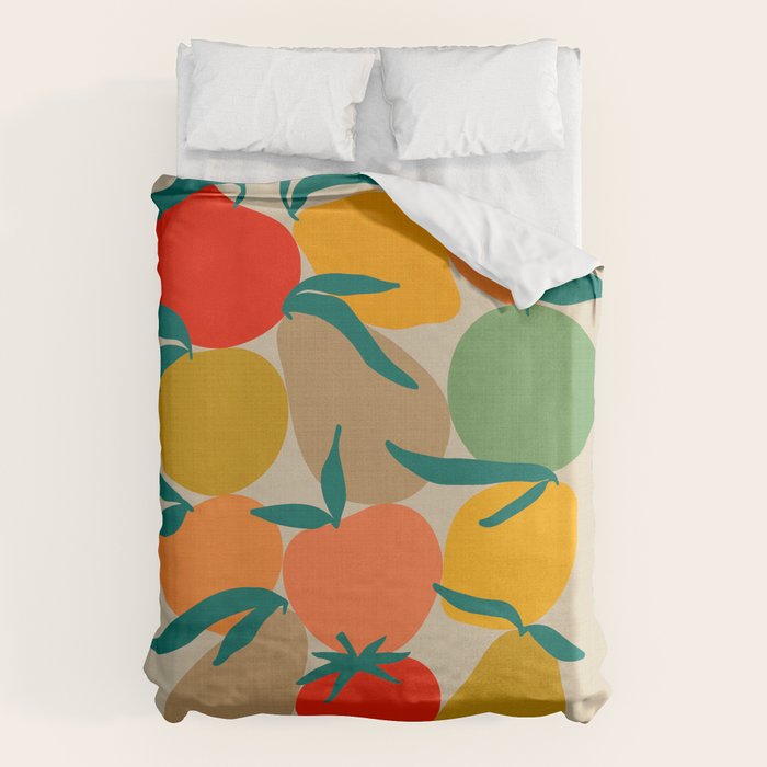 2025 RETRO FRUIT MARKET CALENDAR Duvet Cover Gallery Image 1