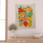 2025 RETRO FRUIT MARKET CALENDAR Wall Tapestry Gallery Image 2