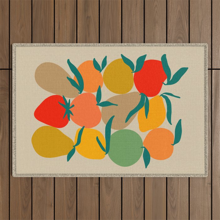 2025 RETRO FRUIT MARKET CALENDAR Outdoor Rug Gallery Image 1