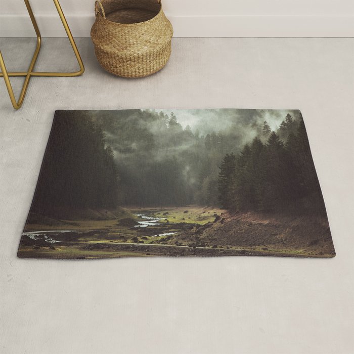 Foggy Forest Creek Rug Gallery Image 1