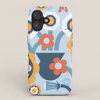 Geometrical flowers composition iPhone Case Gallery Image 1