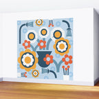 Geometrical flowers composition Wall Mural Gallery Image 2
