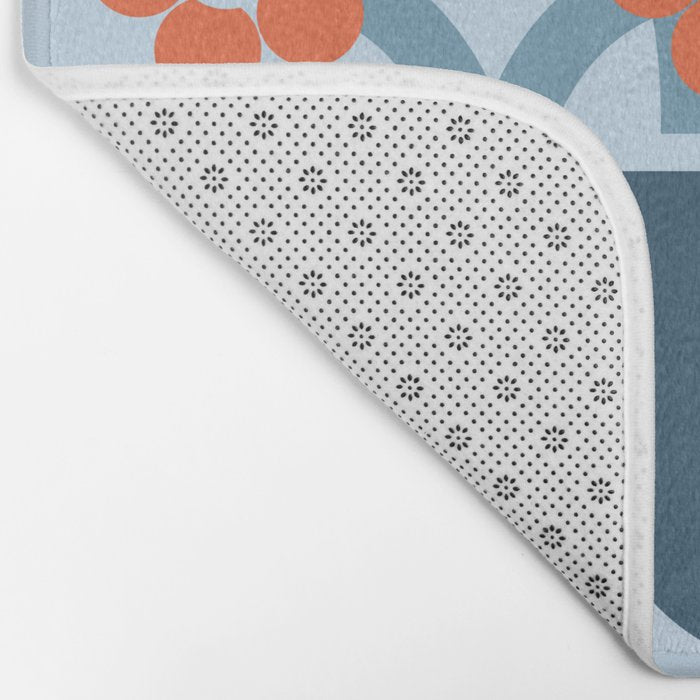Geometrical flowers composition Bath Mat Gallery Image 2