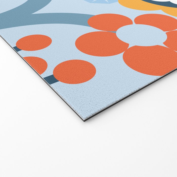 Geometrical flowers composition Welcome Mat Gallery Image 2