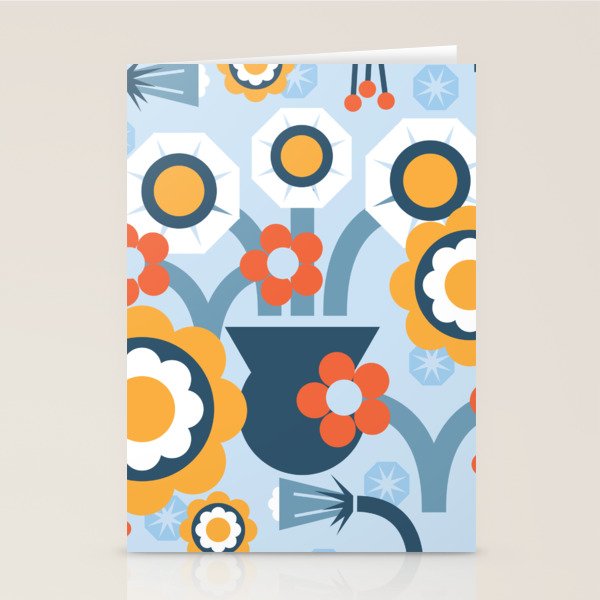 Geometrical flowers composition Stationery Card Gallery Image 1