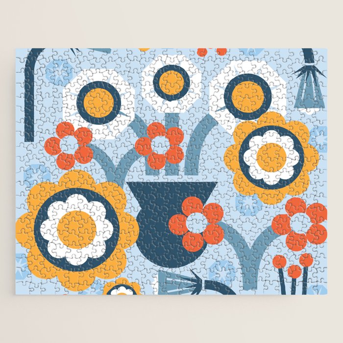 Geometrical flowers composition Jigsaw Puzzle Gallery Image 1