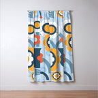 Geometrical flowers composition Window Curtain Gallery Image 3