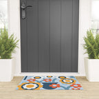 Geometrical flowers composition Welcome Mat Gallery Image 3