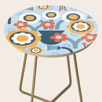 Geometrical flowers composition Side Table Gallery Image 2