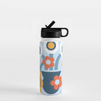 Geometrical flowers composition Water Bottle Gallery Image 1