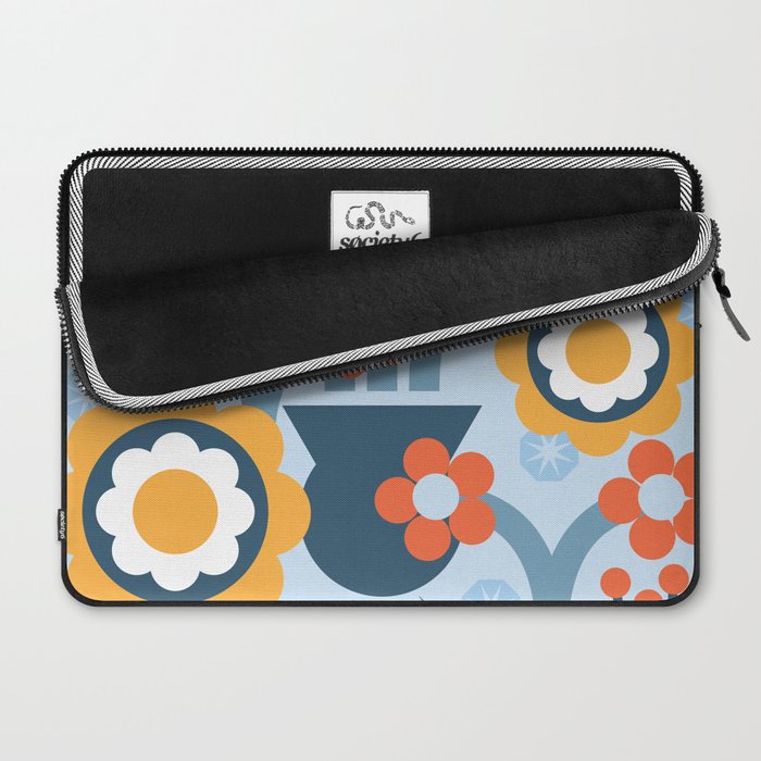 Geometrical flowers composition Laptop Sleeve Gallery Image 2