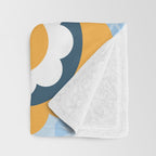 Geometrical flowers composition Throw Blanket Gallery Image 3