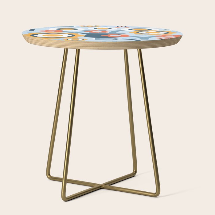 Geometrical flowers composition Side Table Gallery Image 1
