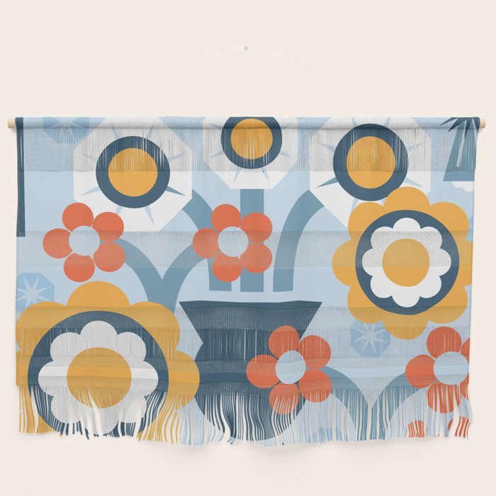 Geometrical flowers composition Wall Hanging Gallery Image 1