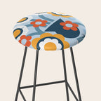 Geometrical flowers composition Stool Gallery Image 2