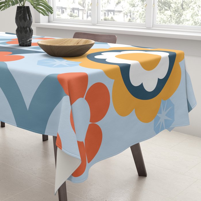 Geometrical flowers composition Tablecloth Gallery Image 3