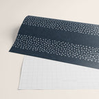angrand stipple stripes - navy blue Wrapping Paper Gallery Image 2