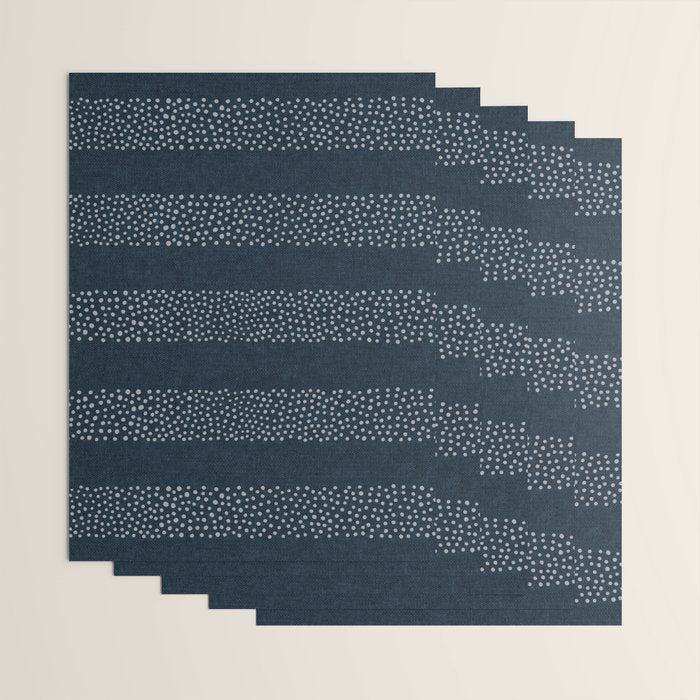 angrand stipple stripes - navy blue Wrapping Paper Gallery Image 3