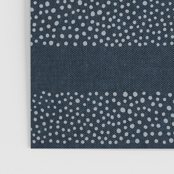 angrand stipple stripes - navy blue Poster Gallery Image 3