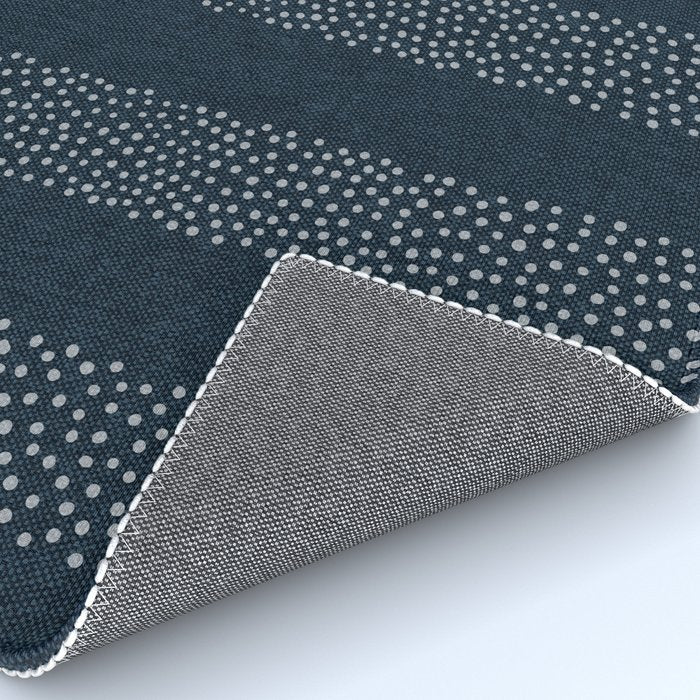 angrand stipple stripes - navy blue Rug Gallery Image 4