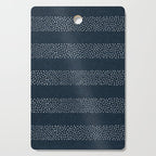 angrand stipple stripes - navy blue Cutting Board Gallery Image 1