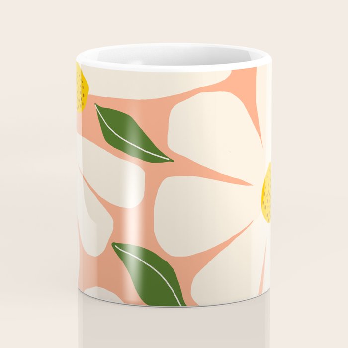 Wild Daisies - peach Coffee Mug Gallery Image 4