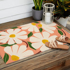 Wild Daisies - peach Outdoor Rug Gallery Image 2