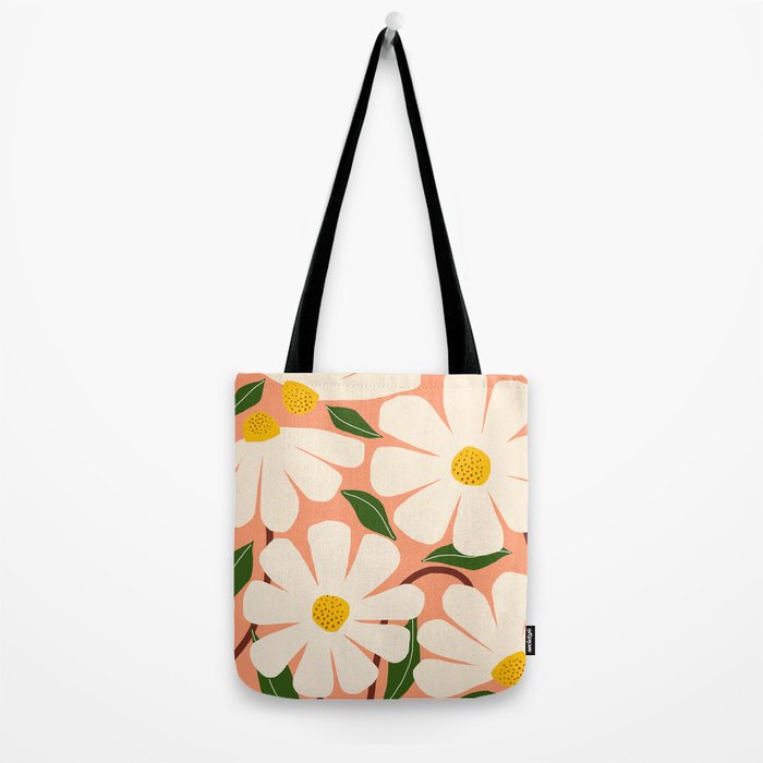 Wild Daisies - peach Tote Bag Gallery Image 2