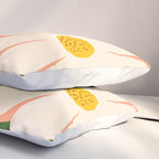 Wild Daisies - peach Pillow Sham Gallery Image 3